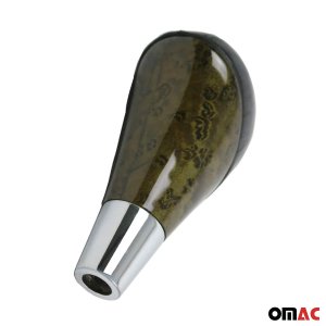 Mercedes E Class W210 Gear Shift Knob - Omac - Bajonet-Birdeye w/Leather - '94-'03 Mercedes E Class W210 Gear Shift Knob - Omac - Bajonet-Birdeye w/Leather - '94-'03